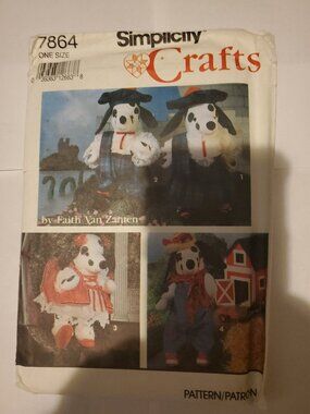SIMPLICITY CRAFTS 7864 FAITH VAN ZANTEN STUFFED DALMATION AND CLOTHES ONE SIZE